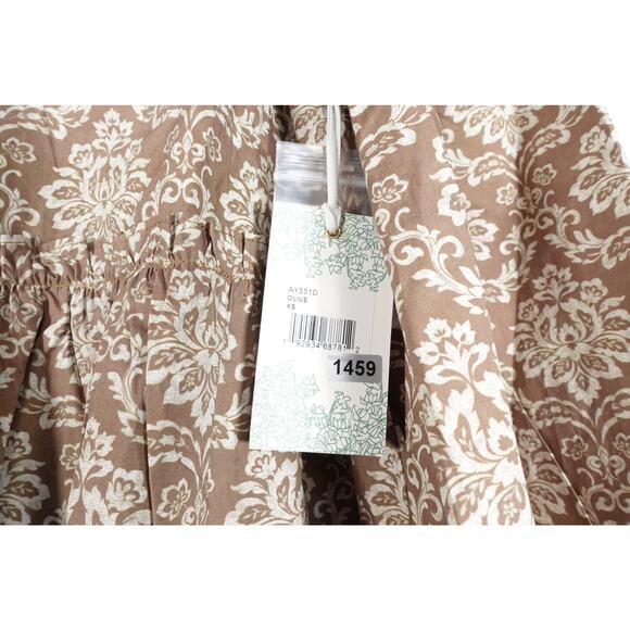 New Tuckernuck Hyacinth House Moss Russell Floral Mini Dress Cotton XS 1459-ZZ - Picture 9 of 13